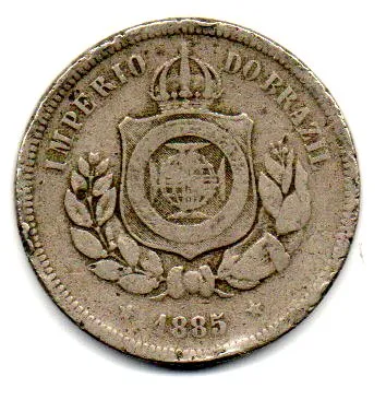 1885 - 100 Réis - Moeda Brasil Império