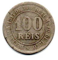 1885 - 100 Réis - Moeda Brasil Império - Foto 2