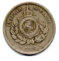 1885 - 100 Réis - Moeda Brasil Império