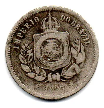 1885 - 100 Réis - Moeda Brasil Império