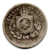 1885 - 100 Réis - Moeda Brasil Império