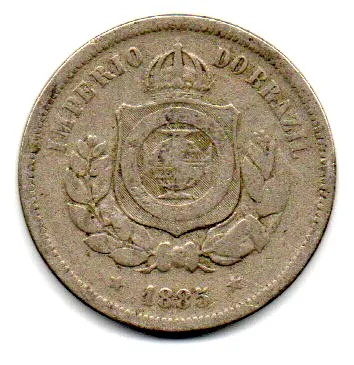 1885 - 100 Réis - Moeda Brasil Império
