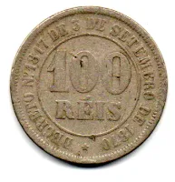 1885 - 100 Réis - Moeda Brasil Império - Foto 2