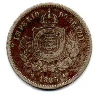 1885 - 100 Réis - Moeda Brasil Império