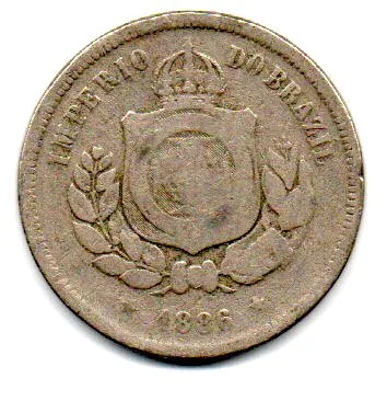 1886 - 100 Réis - Moeda Brasil Império