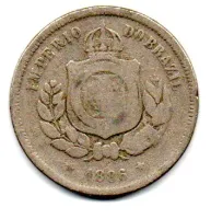 1886 - 100 Réis - Moeda Brasil Império