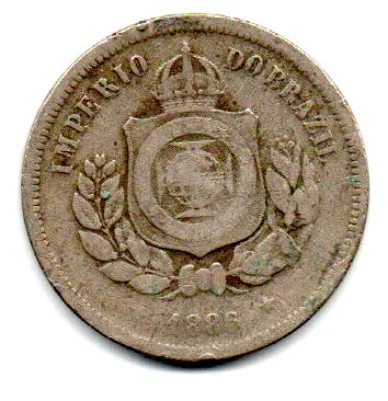 1886 - 100 Réis - Moeda Brasil Império