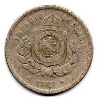 1887 - 100 Réis - Moeda Brasil Império