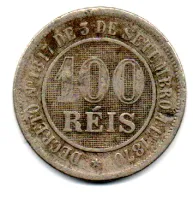 1887 - 100 Réis - Moeda Brasil Império - Foto 2