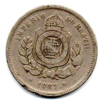 1887 - 100 Réis - Moeda Brasil Império