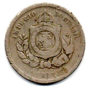 1887 - 100 Réis - Moeda Brasil Império