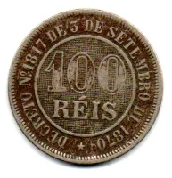1887 - 100 Réis - Moeda Brasil Império - Foto 2