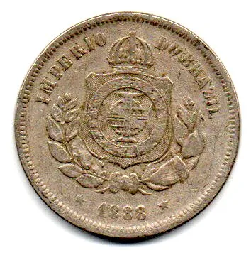 1888 - 100 Réis - Moeda Brasil Império