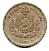 1888 - 100 Réis - Moeda Brasil Império