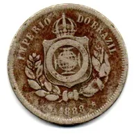 1888 - 100 Réis - Moeda Brasil Império