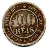1888 - 100 Réis - Moeda Brasil Império - Foto 2
