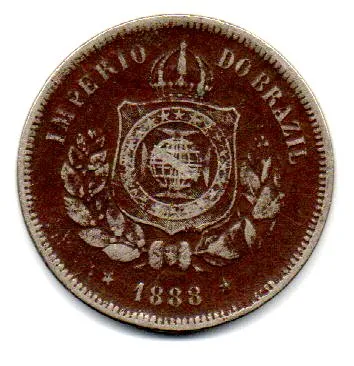 1888 - 100 Réis - Moeda Brasil Império