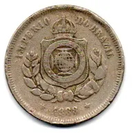 1888 - 100 Réis - Moeda Brasil Império
