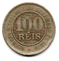 1888 - 100 Réis - Moeda Brasil Império - Foto 2