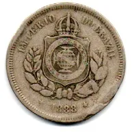 1888 - 100 Réis - Moeda Brasil Império