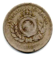 1888 - 100 Réis - Moeda Brasil Império