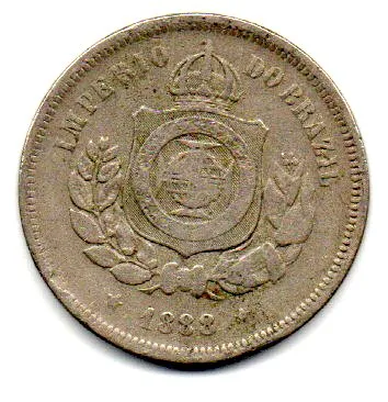 1888 - 100 Réis - Moeda Brasil Império