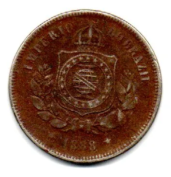 1888 - 100 Réis - Moeda Brasil Império