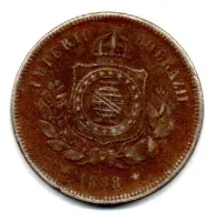 1888 - 100 Réis - Moeda Brasil Império