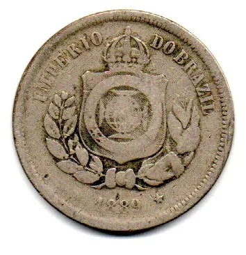 1889 - 100 Réis - Moeda Brasil Império