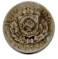 1871 - 200 Réis - Moeda Brasil Império