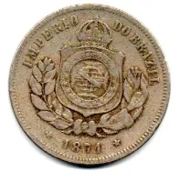 1871 - 200 Réis - Moeda Brasil Império