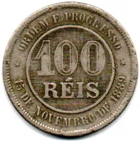 1889 - 100 Réis - Moeda Brasil - Foto 2