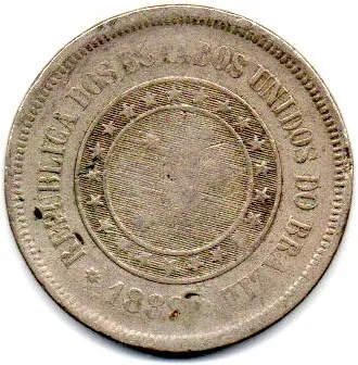 1889 - 100 Réis - Moeda Brasil