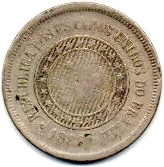 1889 - 100 Réis - Moeda Brasil