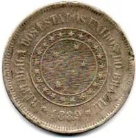 1889 - 100 Réis - Moeda Brasil