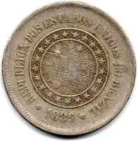 1889 - 100 Réis - Moeda Brasil