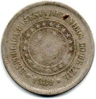 1889 - 100 Réis - Moeda Brasil