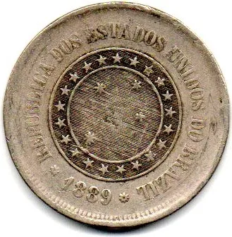 1889 - 100 Réis - Moeda Brasil
