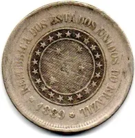 1889 - 100 Réis - Moeda Brasil