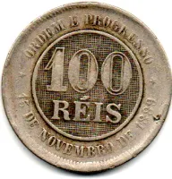 1889 - 100 Réis - Moeda Brasil - Foto 2