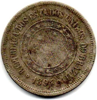 1894 - 100 Réis - Moeda Brasil