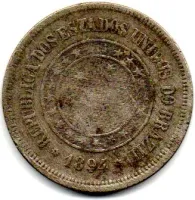 1894 - 100 Réis - Moeda Brasil