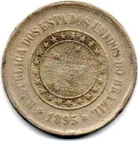 1895 - 100 Réis - Moeda Brasil