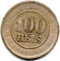 1895 - 100 Réis - Moeda Brasil - Foto 2