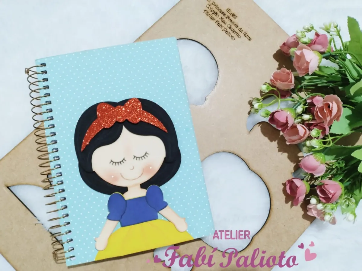 G1.683  Gabarito de Moldes em MDF   Princesa Branca de Neve - Coleção Meu Caderno Imagem