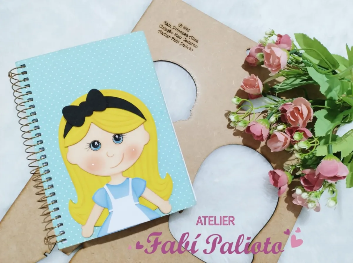 G1.686  Gabarito de Moldes em MDF  Princesa Alice  - Coleção Meu Caderno