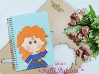 KIT27   Gabarito de Moldes  em MDF  Coleção Meu Caderno - Princesas  - Foto 5