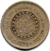 1896 - 100 Réis - Moeda Brasil