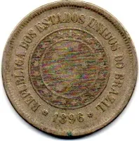 1896 - 100 Réis - Moeda Brasil
