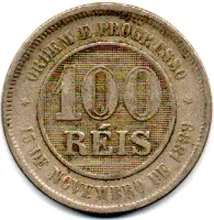 1896 - 100 Réis - Moeda Brasil - Foto 2